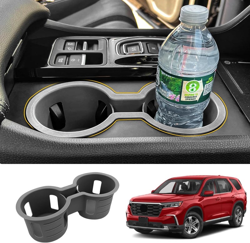 Maxzina Cup Holder Compatible with 2023-2026 Honda Pilot Car Center Console Cup Holder Insert Storage Box Interior Armrest Organizer for 2024-2026 Honda Ridgeline&Passport Accessories (Grey) - Image 1